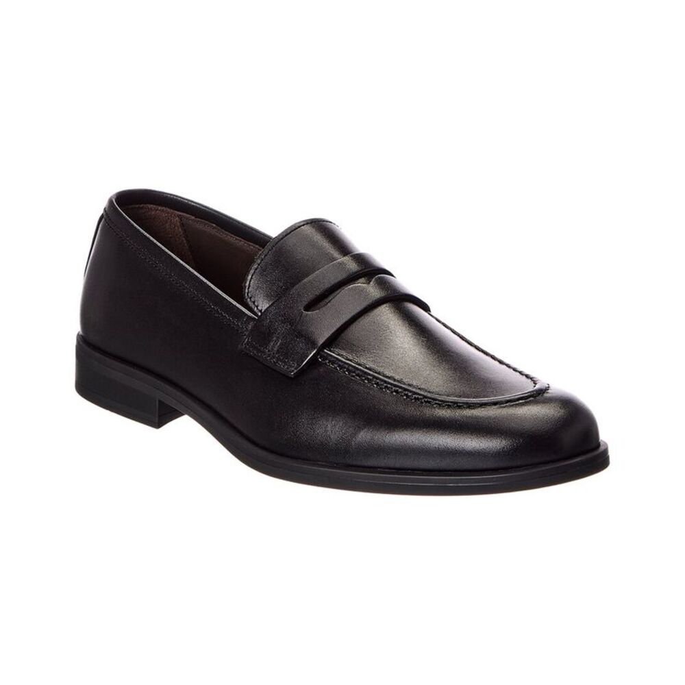 M By Bruno Magli Fabrizio Leather Penny Loafer, Black